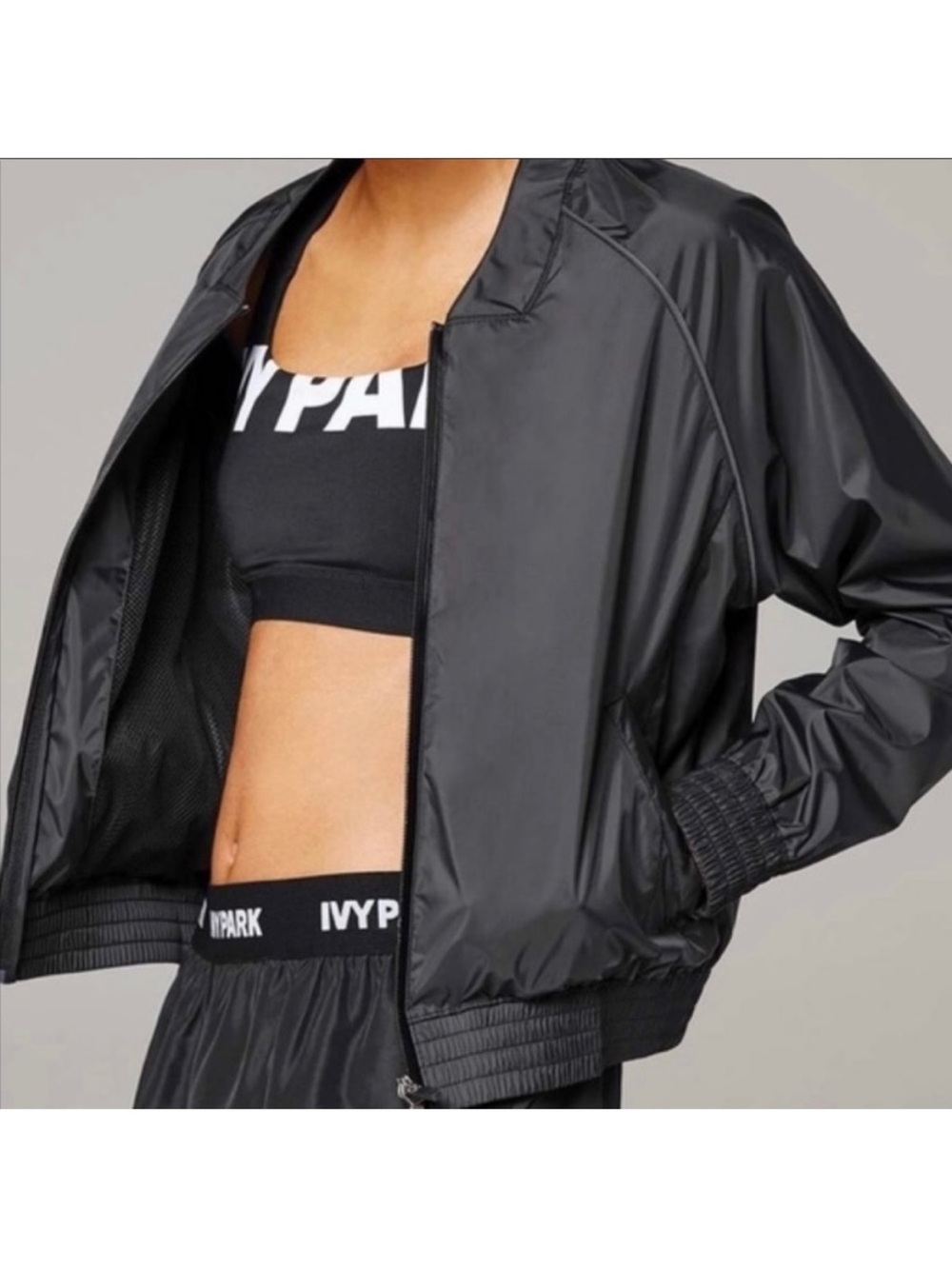 Ivy Park FullZip Windbreaker Raglan Style Lightweight Jacket. Streetwear. Bomber